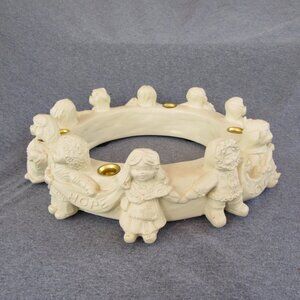 Abbey Press kids wreath candle holder vintage (W2929)